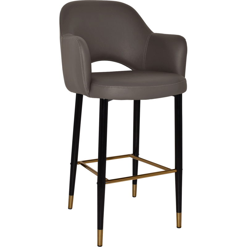 albury stool 75cm brass detail leg