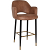 albury stool 75cm brass detail leg