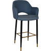 albury stool 75cm brass detail leg