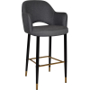 albury stool 75cm brass detail leg