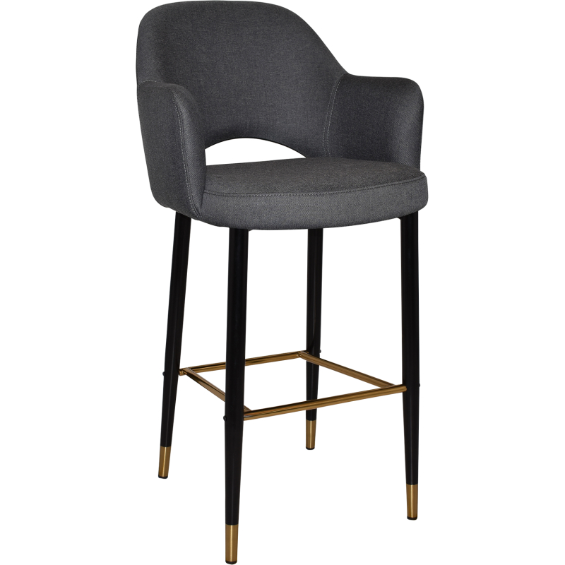 albury stool 75cm brass detail leg