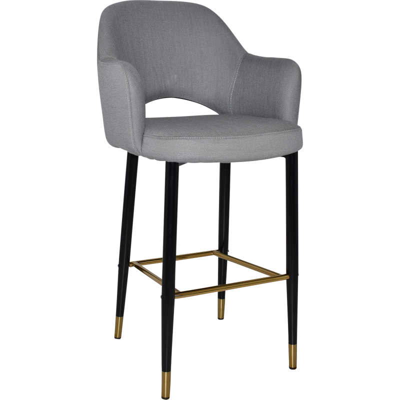 albury stool 75cm brass detail leg