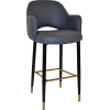 albury stool 75cm brass detail leg