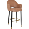 albury stool 75cm brass detail leg