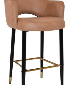 albury stool 75cm brass detail leg