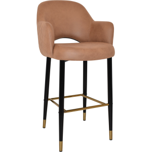 albury stool 75cm brass detail leg