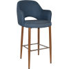 albury arm stool 75cm light oak metal leg