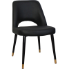 albury chair brass tip black leg