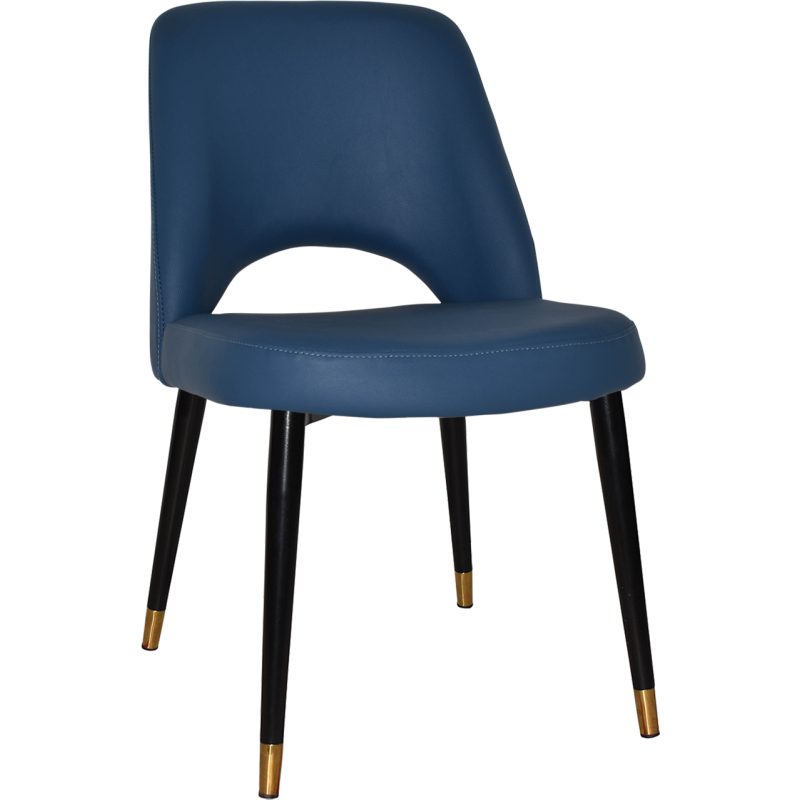 albury chair brass tip black leg