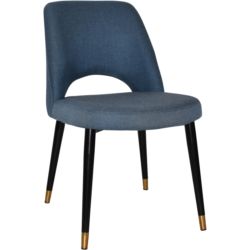 albury chair brass tip black leg