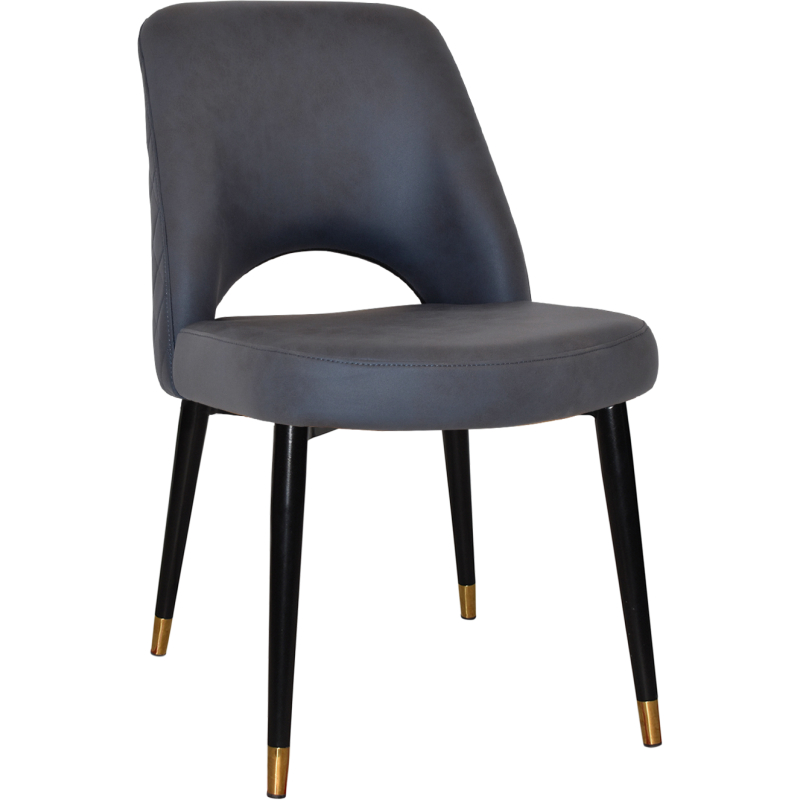 albury chair brass tip black leg