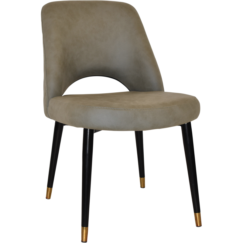 albury chair brass tip black leg