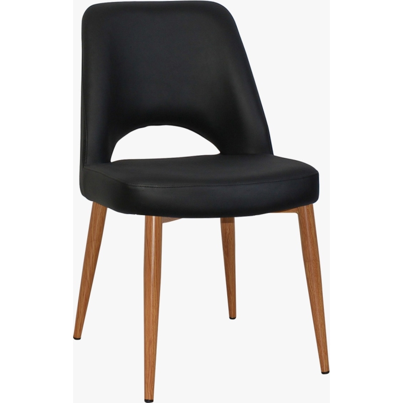 albury chair light oak metal leg