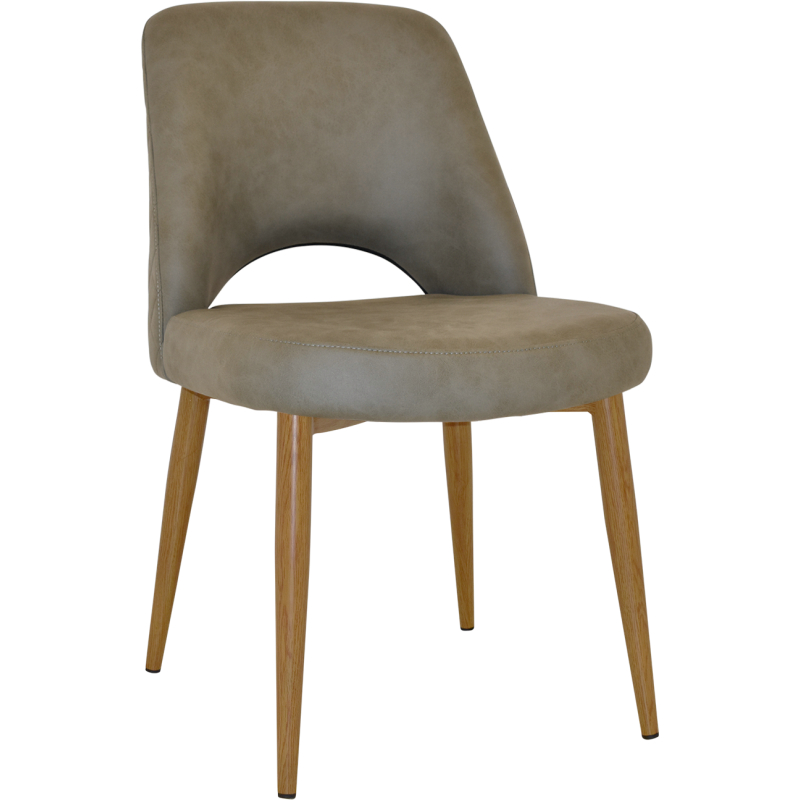albury chair light oak metal leg