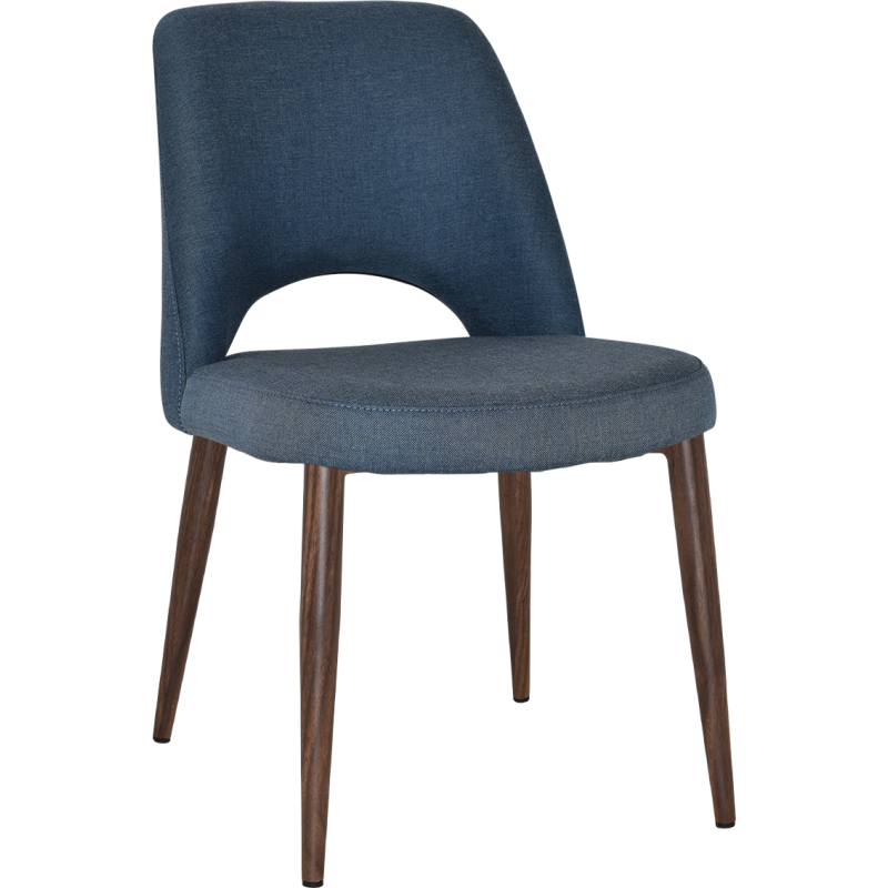 albury chair light walnut metal leg