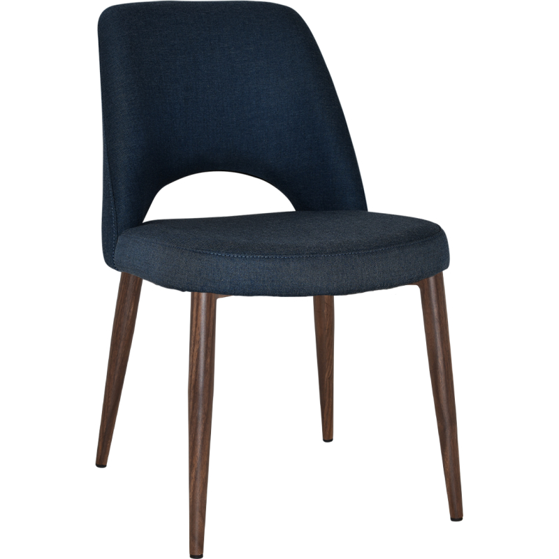 albury chair light walnut metal leg