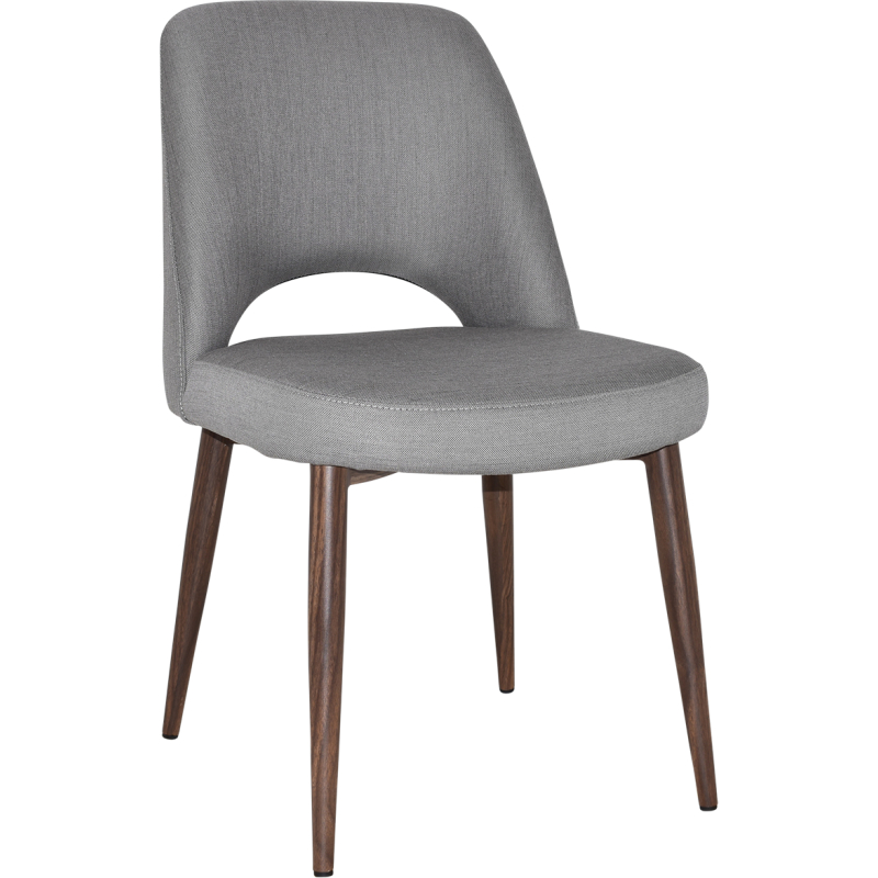 albury chair light walnut metal leg