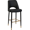 albury stool 75cm brass detail leg