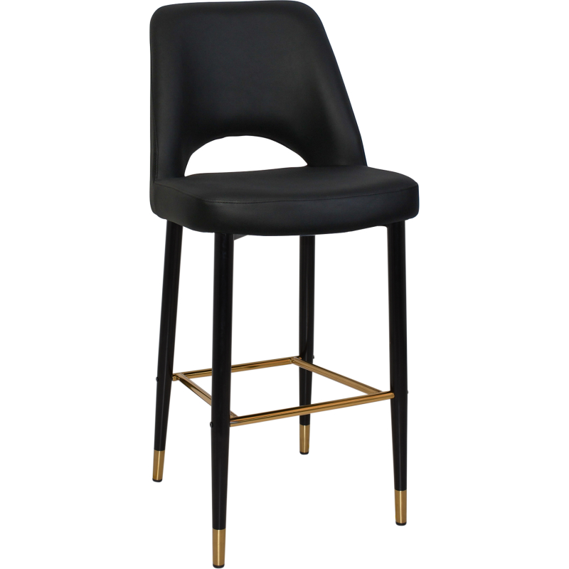 albury stool 75cm brass detail leg