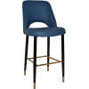 albury stool 75cm brass detail leg