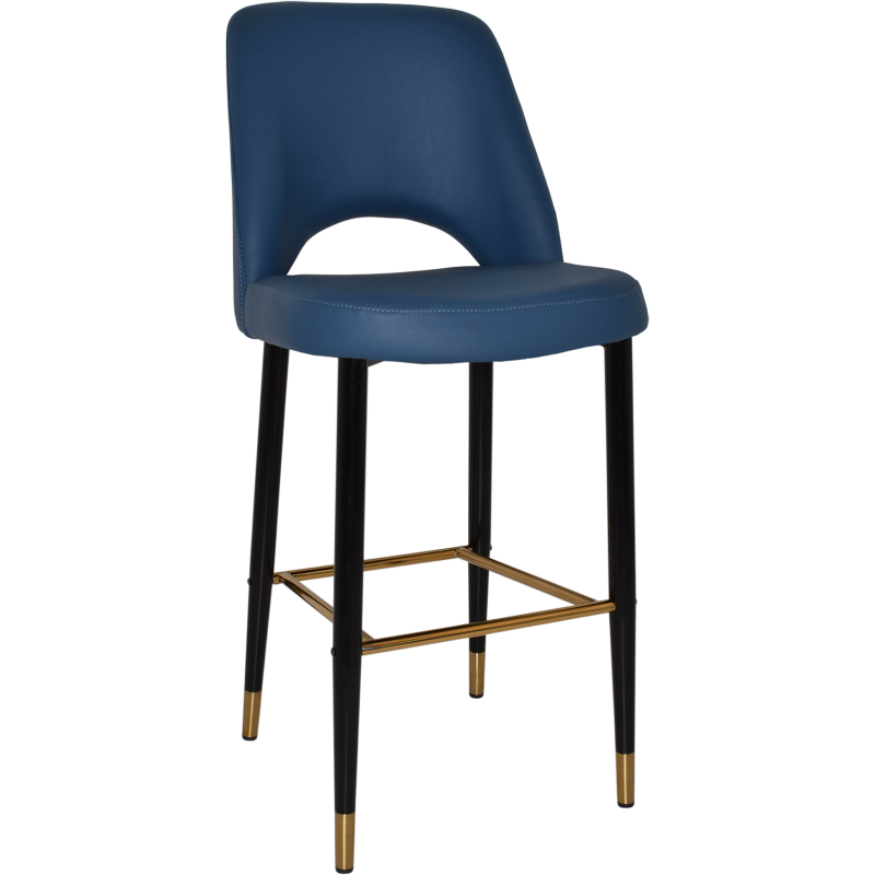 albury stool 75cm brass detail leg