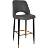 albury stool 75cm brass detail leg