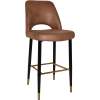 albury stool 75cm brass detail leg