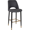 albury stool 75cm brass detail leg
