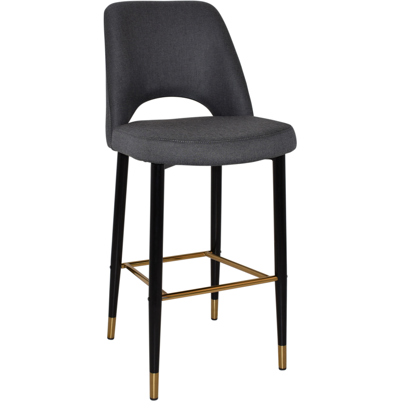 albury stool 75cm brass detail leg
