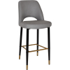 albury stool 75cm brass detail leg