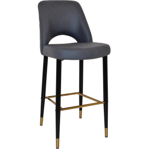 albury stool 75cm brass detail leg