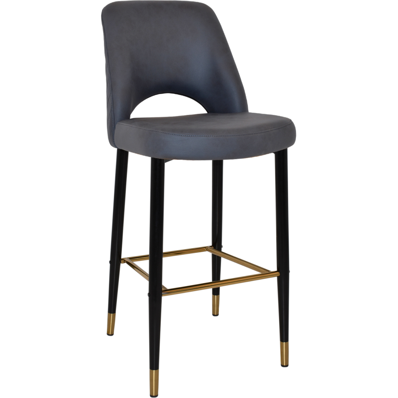 albury stool 75cm brass detail leg