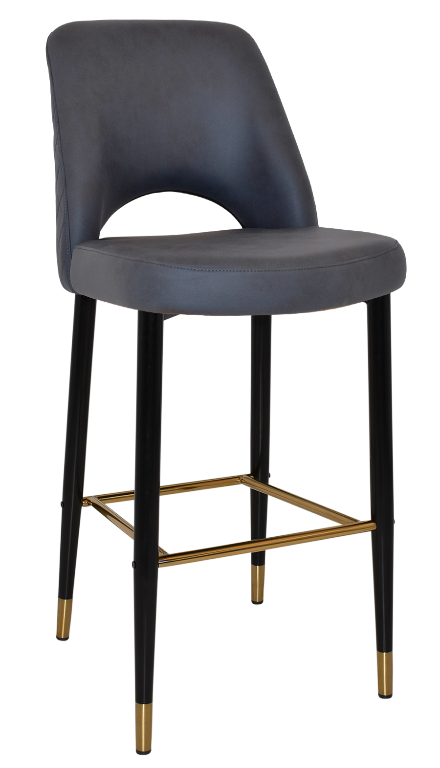 albury stool 75cm brass detail leg