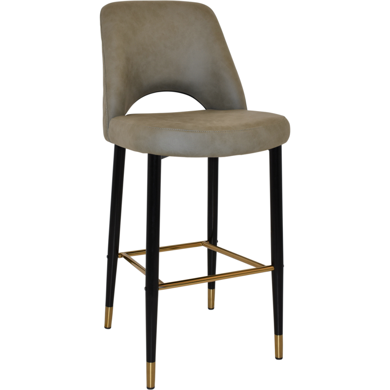 albury stool 75cm brass detail leg
