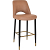 albury stool 75cm brass detail leg
