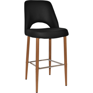 albury stool 75cm light oak metal leg