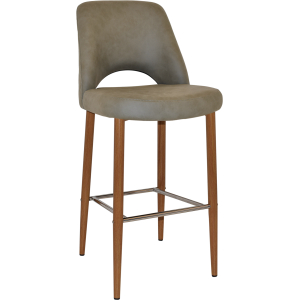 albury stool 75cm light oak metal leg