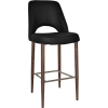 albury stool 75cm light walnut metal leg