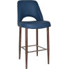 albury stool 75cm light walnut metal leg