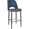 albury stool 75cm light walnut metal leg