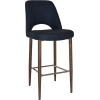 albury stool 75cm light walnut metal leg