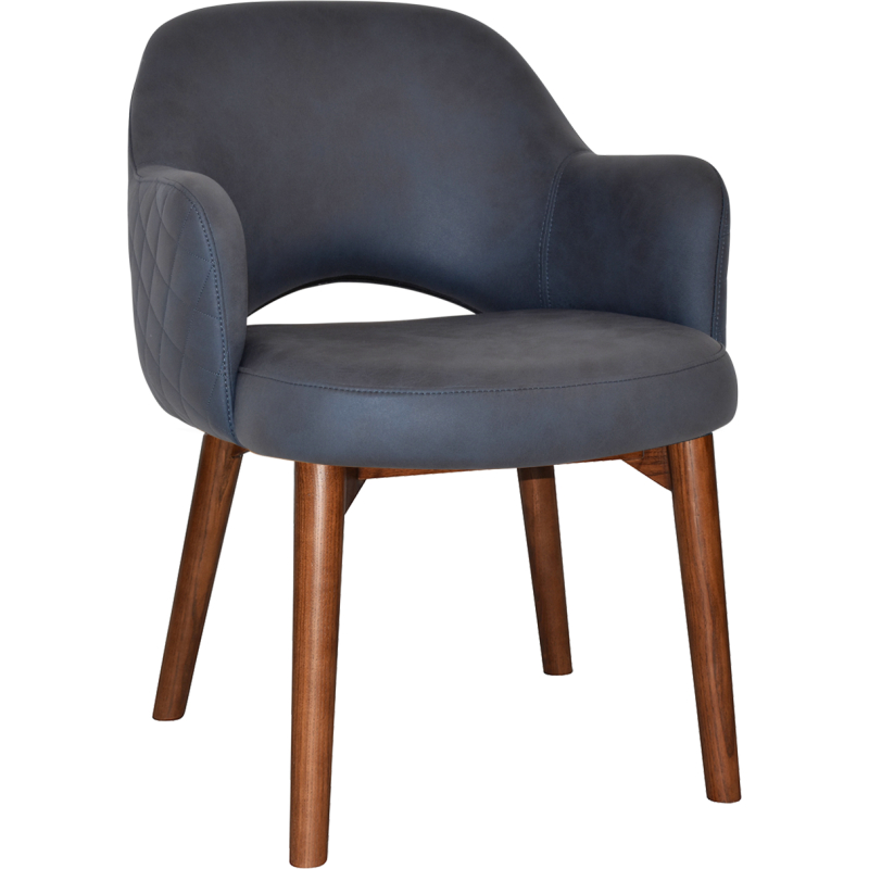 Albury Arm Chair Walnut Timber Leg - Image 12