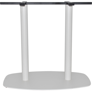 arc twin table base 800mm x 500mm black