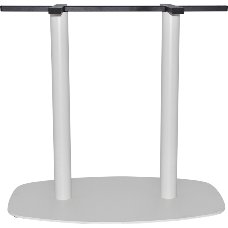 arc twin table base 800mm x 500mm black