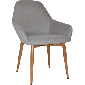 bronte tub chair light oak metal leg