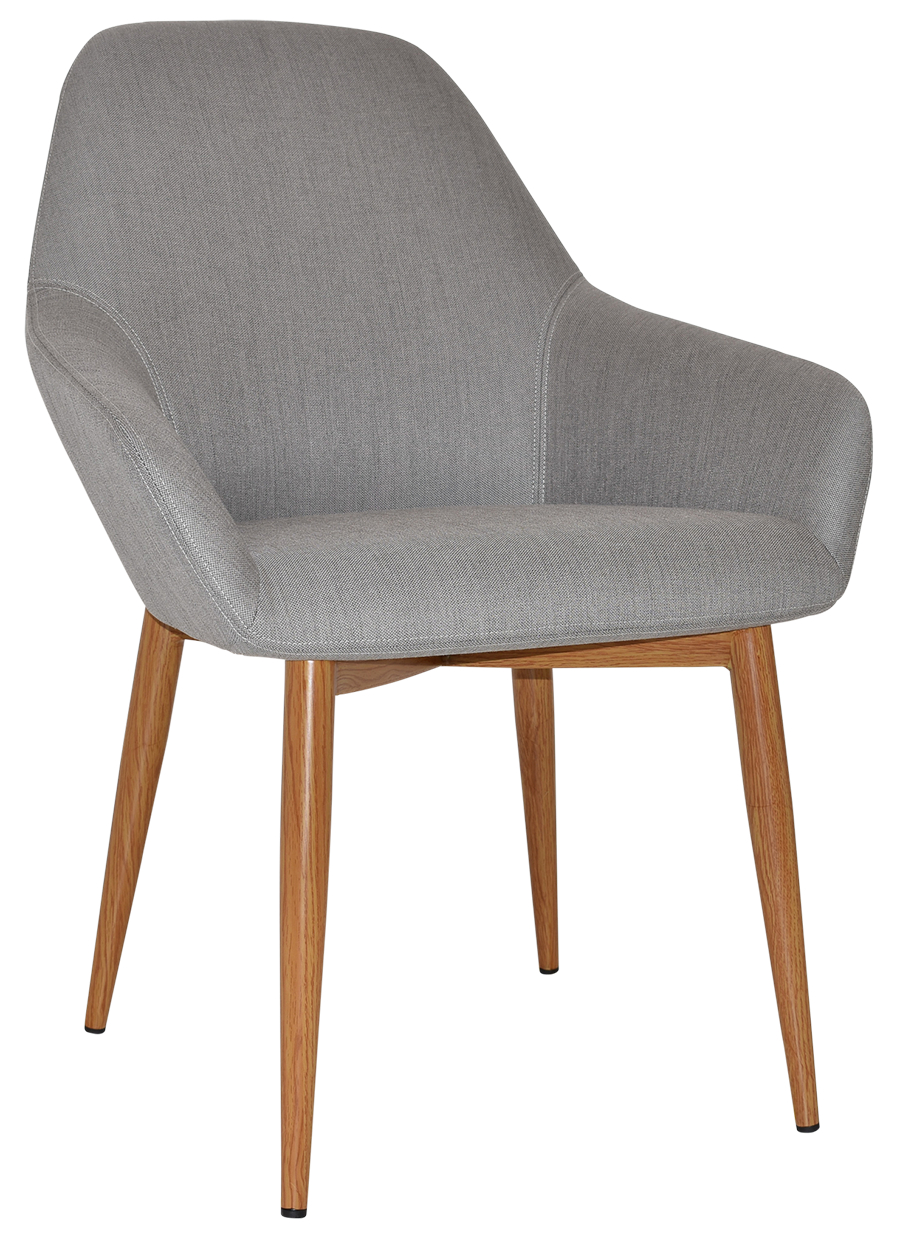 bronte tub chair light oak metal leg