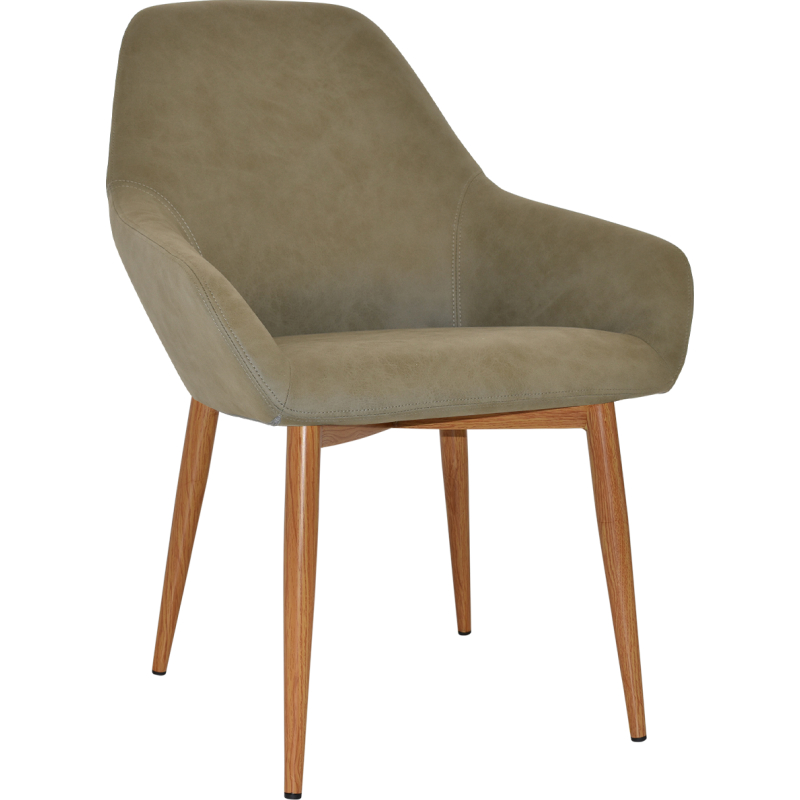 bronte tub chair light oak metal leg