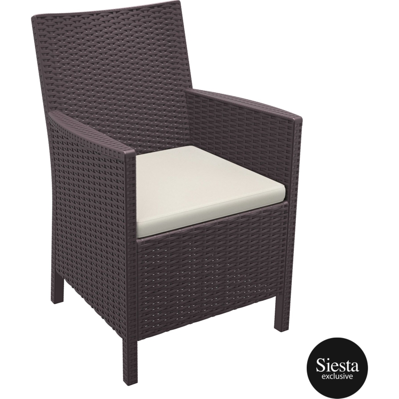 3 seat california tub chair with cushion and tequila coffee table