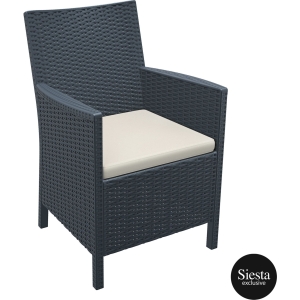 3 seat california tub chair with cushion and tequila coffee table