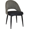 chevron chair black metal leg